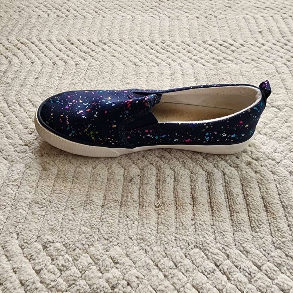 Cat & Jack Kids Slip-On Sneakers | Paint Splatter | Size 4 - Picture 10 of 10
